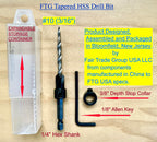FTG USA #10 (3/16") Countersink Drill Bit for Wood with Tapered Drill Bits