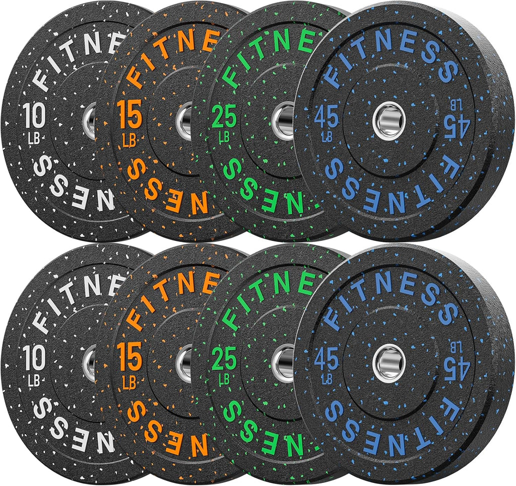 140-650lb 2" Bumper Plate High Bounce Weight Plates Strength Training | 2" High Bounce Bumper Plates Set