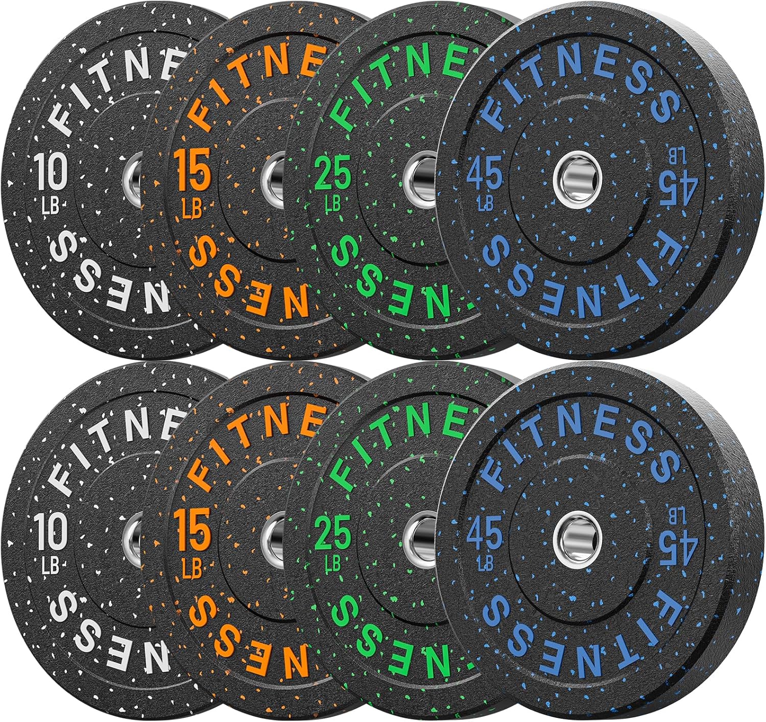 140-650lb 2" Bumper Plate High Bounce Weight Plates Strength Training | 2" High Bounce Bumper Plates Set