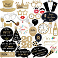 Glitter New Years Photo Booth Props, Pack of 35 | NYE Photo Booth Props for New Years Eve Party Supplies 2026, New
