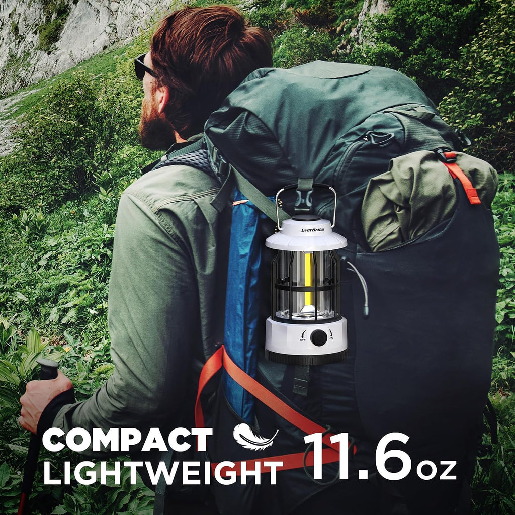 Rechargeable LED Camping Lantern with Stepless Dimming | Vintage Portable Camping Light, Stepless Dimming, Long
