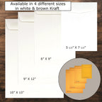 1000 Cashier Depot - 6" x 9" Catalog Envelopes – Open End – Sturdy 24lb White Wove – Gum Flap Closure – Professional