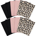 12 Pack Korean Exfoliating Mitts, Body Scrub, 8 x 5.5 in, Leopard