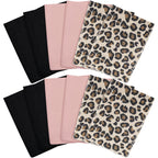 12 Pack Korean Exfoliating Mitts, Body Scrub, 8 x 5.5 in, Leopard