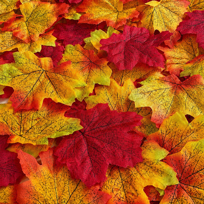 Thanksgiving Decorations - 200Pcs Artificial Maple Leaves for Fall Decor
