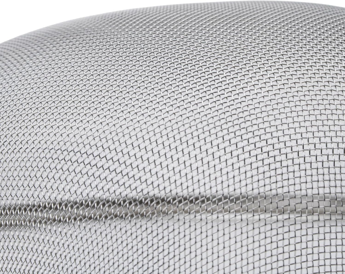 Strainer with Single Fine Mesh, 8-Inch Diameter, Medium, Stainless Steel, Tan,Silver