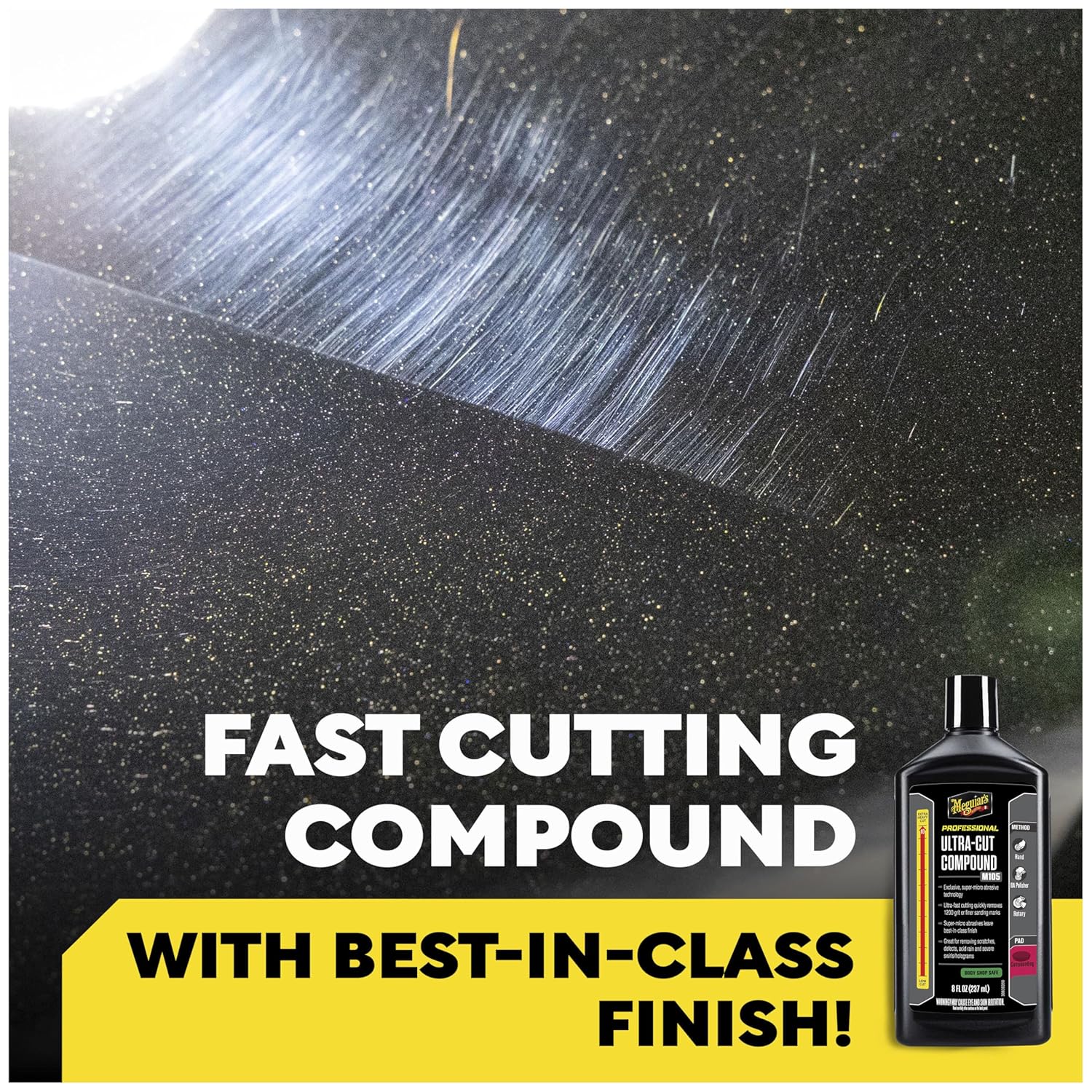 Professional M105 Ultra Cut Compound, 8oz | Car Rubbing Compound , Removes Scratches & Heavy Swirls , Adds Shine