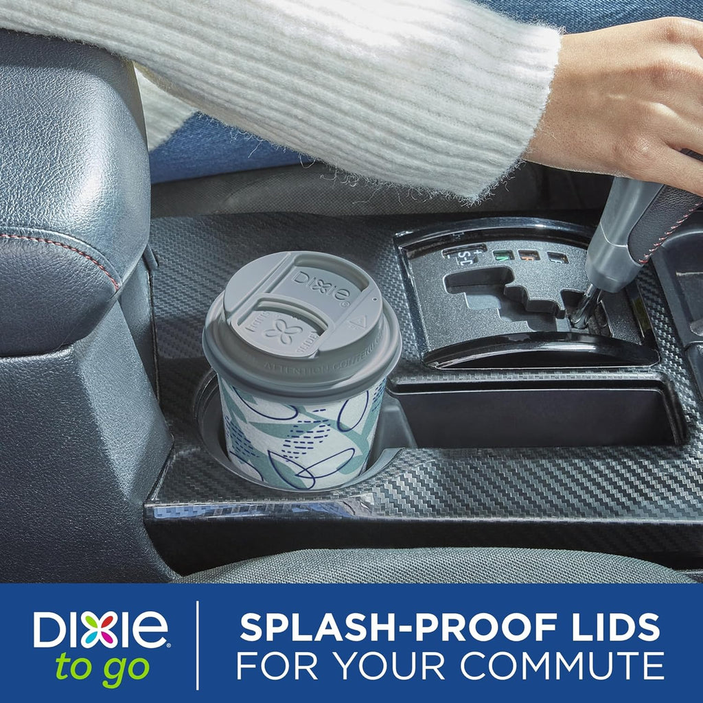 To Go Disposable Coffee Cups With Lids, 16 oz Paper Cups, 108 Count