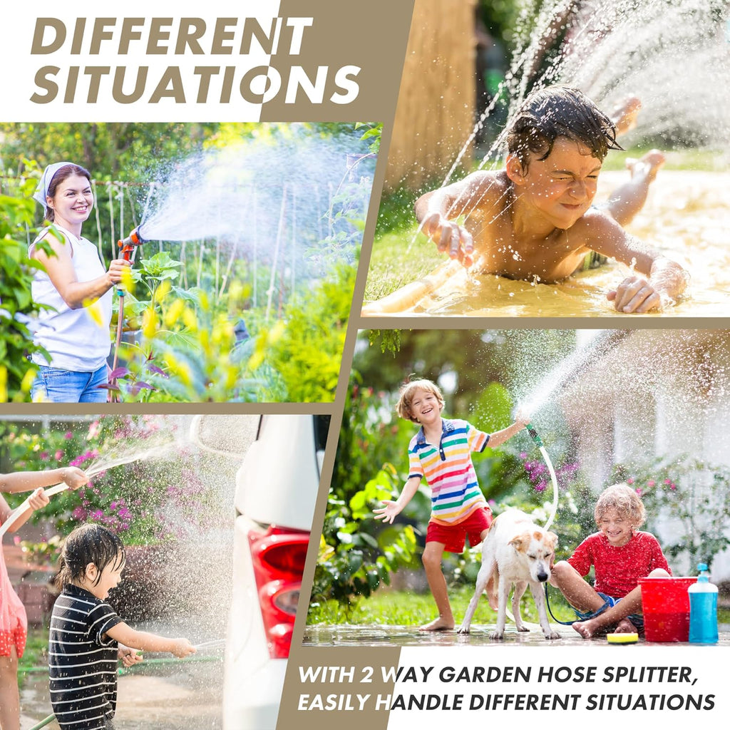 Twinkle Star 3/4 Inch Garden Hose Fitting Quick Connector Set, 4 Sets