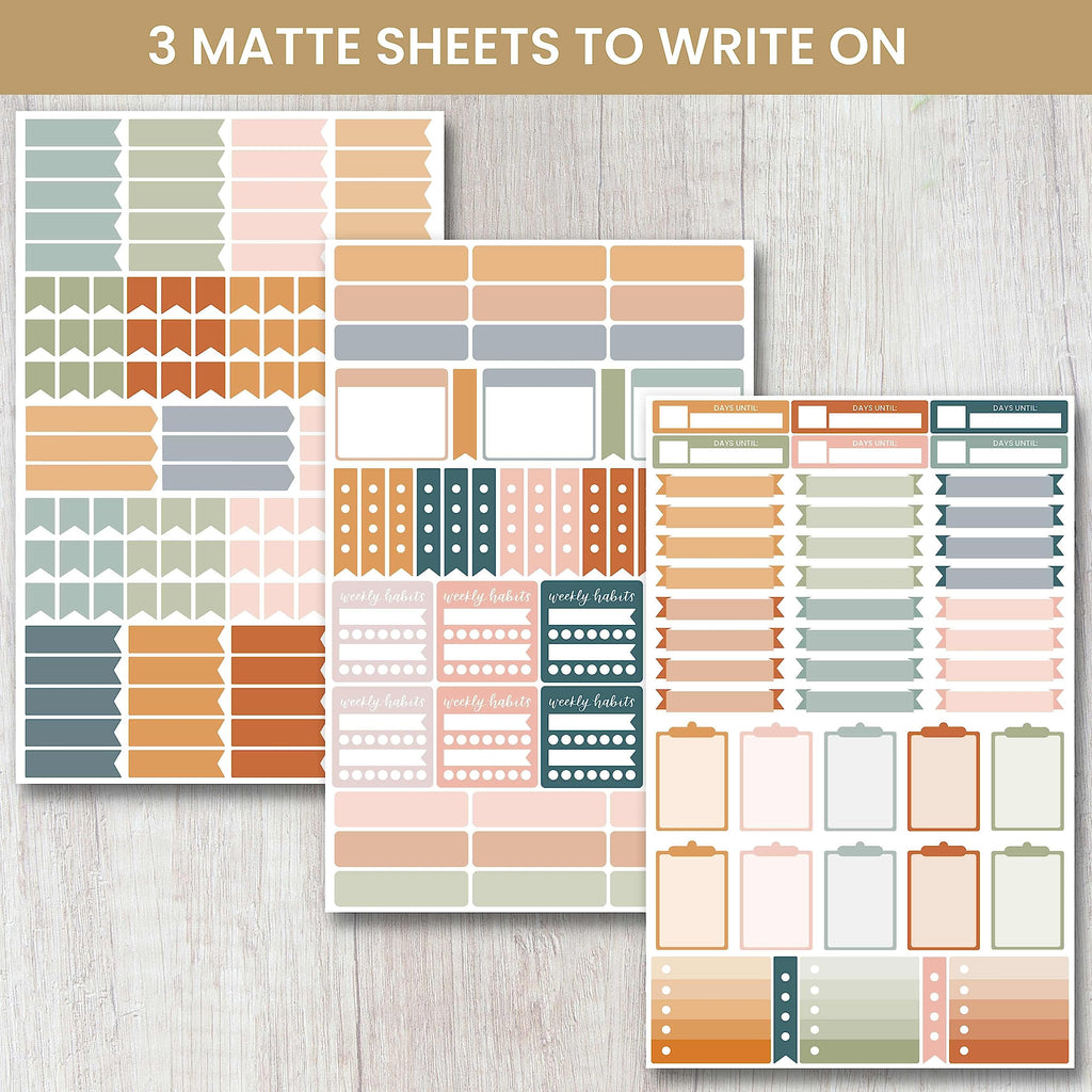 Color Coding Planner Stickers - Muted Neutrals 1/4" Minimalist Dot Labels - Six Sheets, 1000+ Stickers Per Pack!