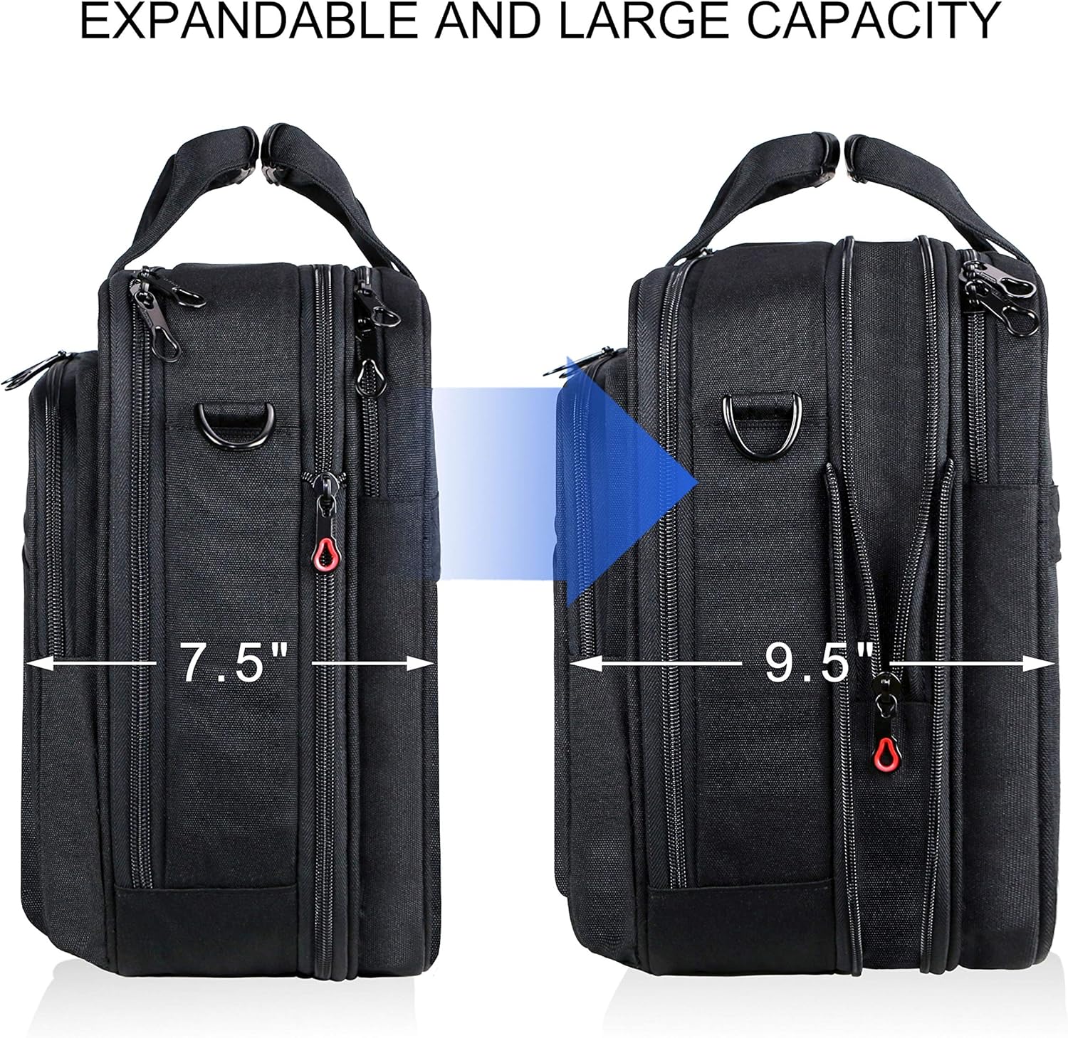 Laptop Bag Premium Laptop Briefcase Fits Up to 17.3 Inch Laptop Expandable Water-Repellent Shoulder Messenger Bag