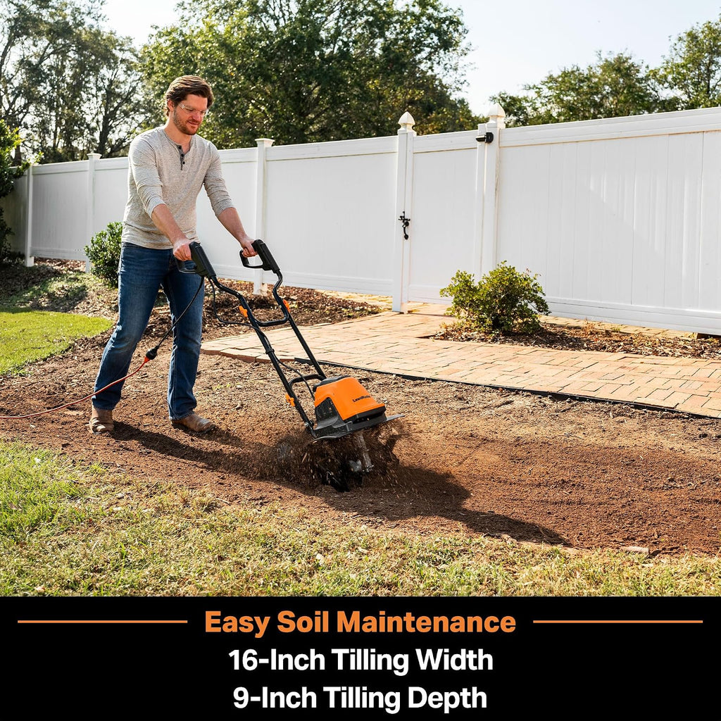 TE1216M Electric Tiller 12-Amp, 16-Inch