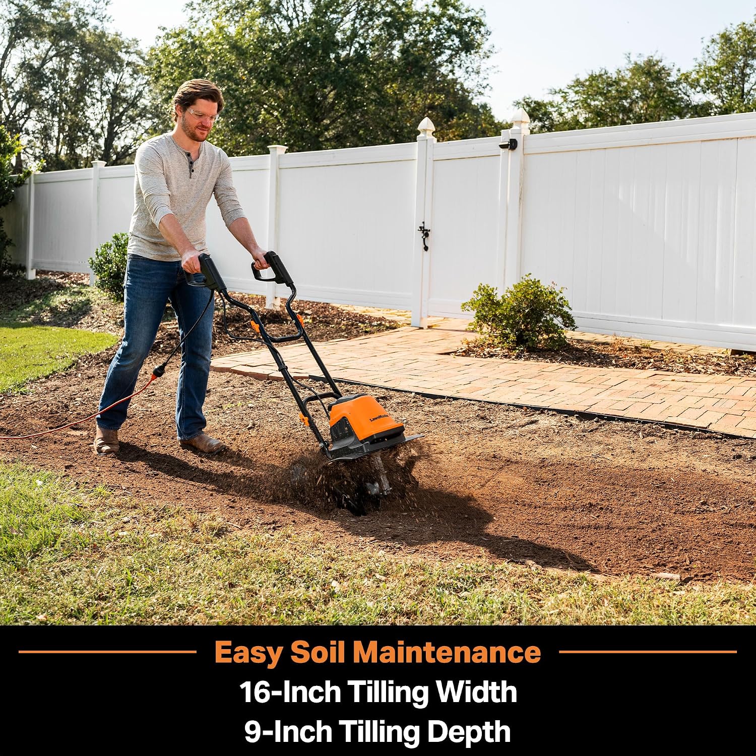 TE1216M Electric Tiller 12-Amp, 16-Inch