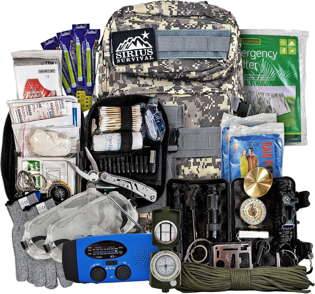 Bug Out Bag Backpack Bugout Kit Great for Family - Survival Backpack for Earthquakes, Hurricanes, Floods, Tornados