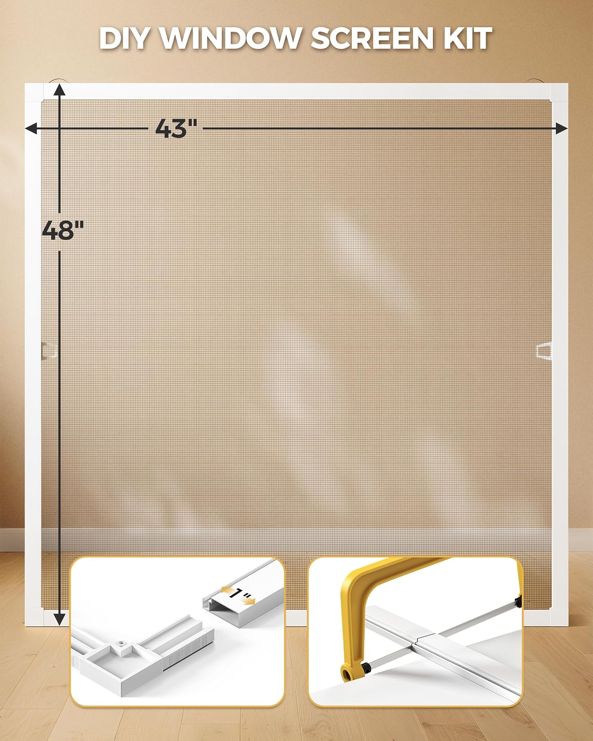 Window Screen Kit, Adjustable Window Screen Frame Kit