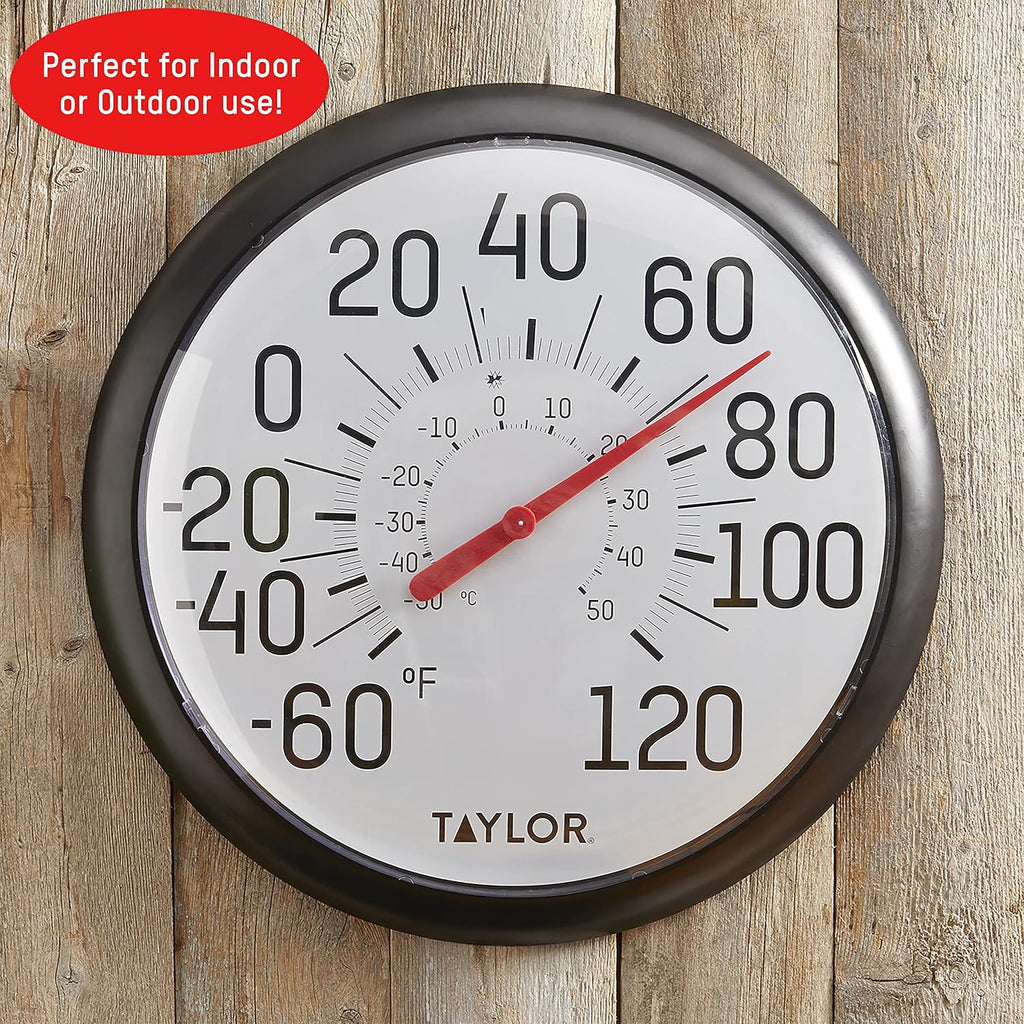 Taylor 13.25 Inch in/Out Dial Weather Thermometer