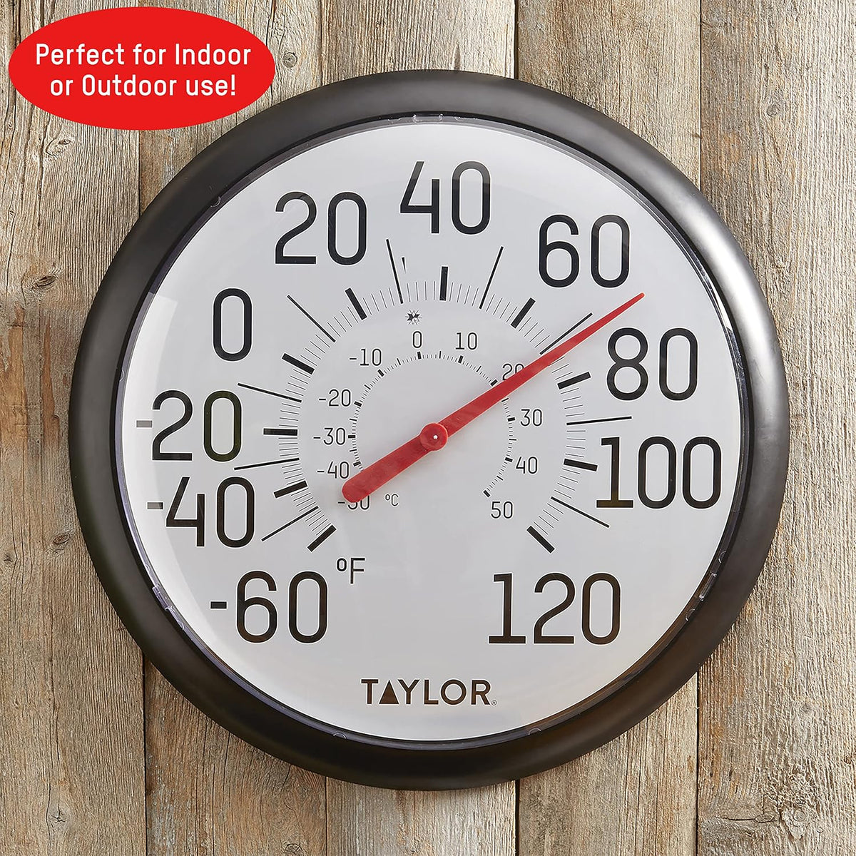 Taylor 13.25 Inch in/Out Dial Weather Thermometer