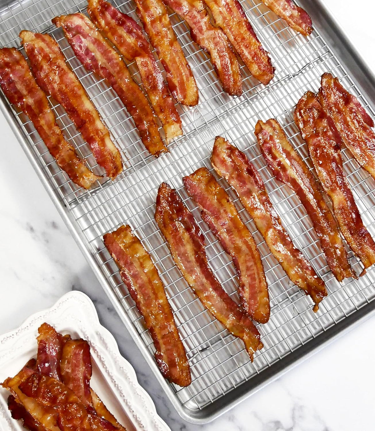 1607CR Bakeware Extra Large Sheet Baking Pan and Bakeable Nonstick Cooling Rack Set, XL, Metal