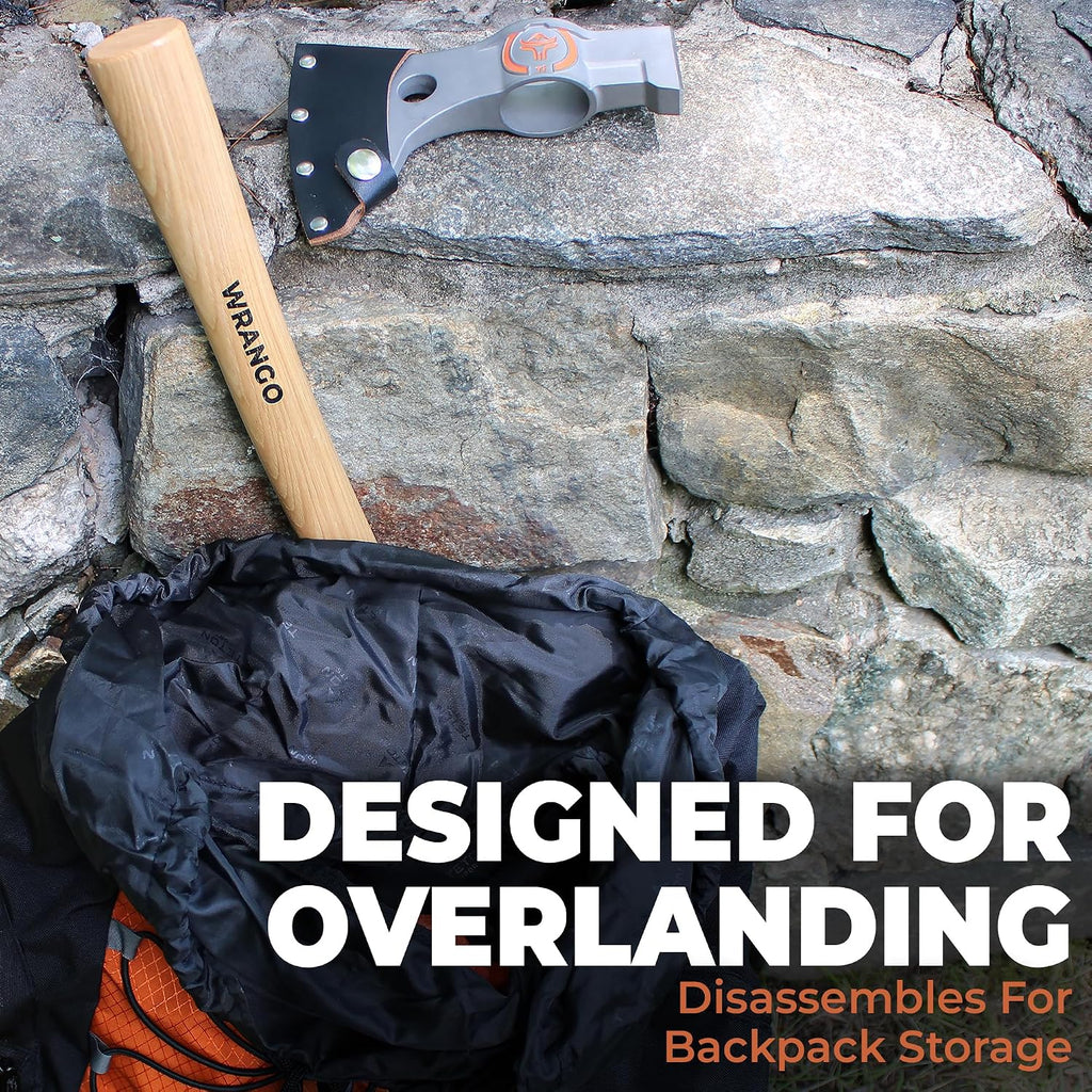 Wrango Tools - Titanium Tomahawk Axe - 45% Lighter Industrial Strength Titanium - Precision Triple-Honed Edge