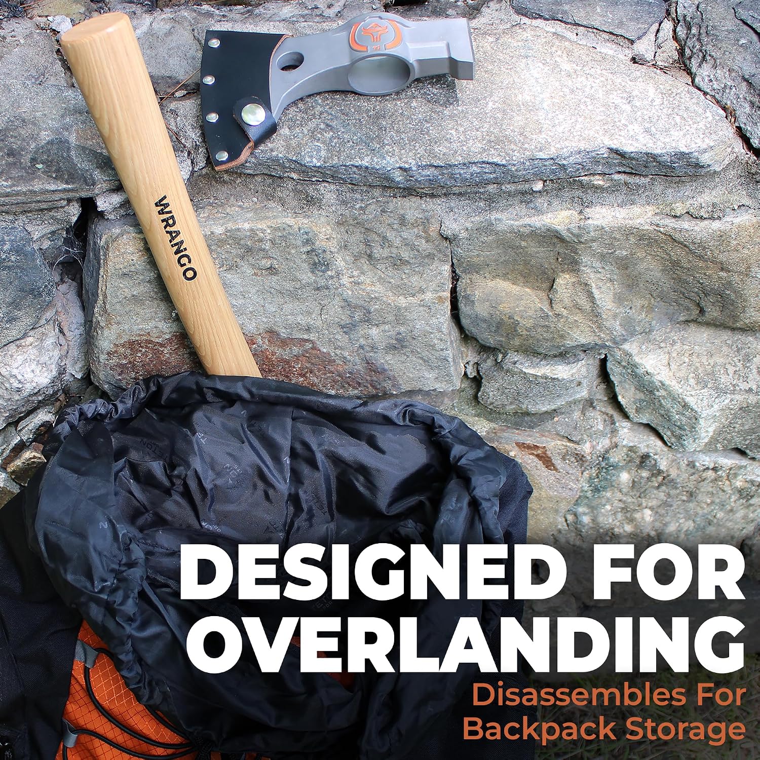 Wrango Tools - Titanium Tomahawk Axe - 45% Lighter Industrial Strength Titanium - Precision Triple-Honed Edge