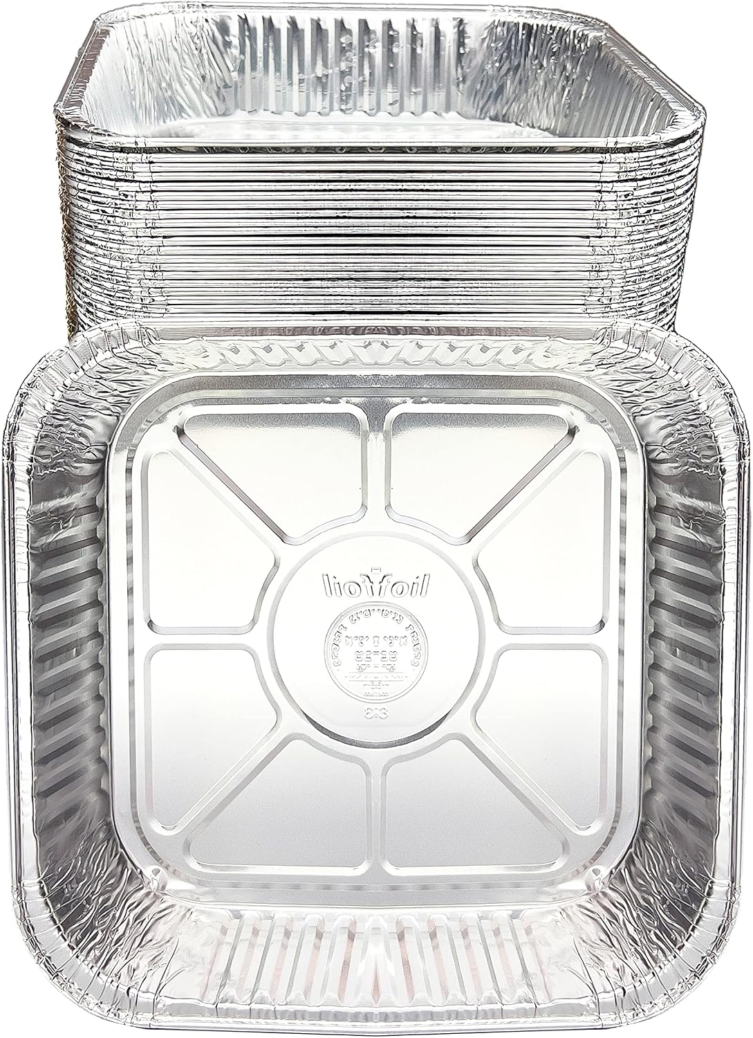 Aluminum Foil Pans Disposable - Square Baking Pan - 8x8 Steam Table Pans - Pack of 30