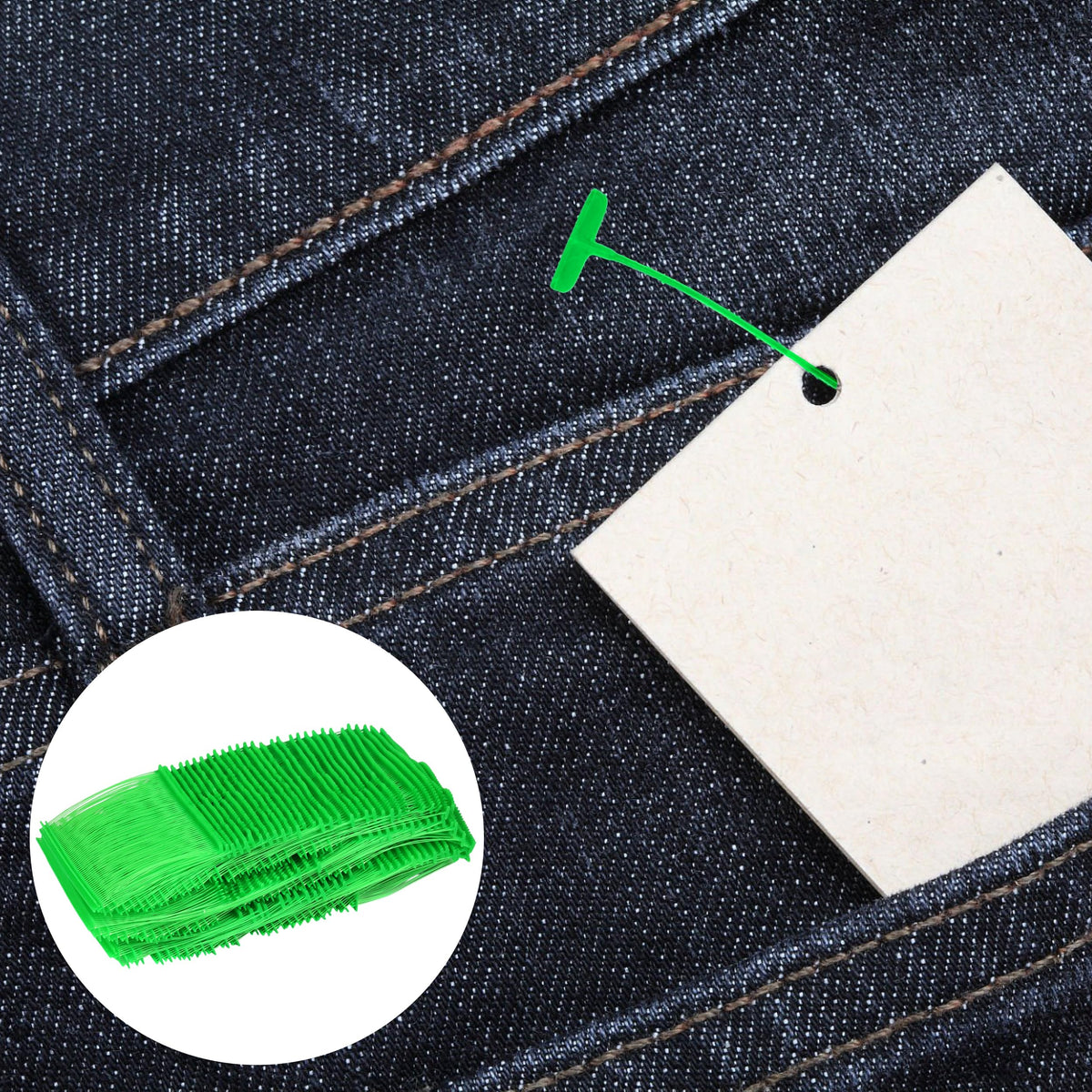 Green Tag Gun Barbs 3 Inch - 5000 PCS Standard Regular Plastic Fasteners