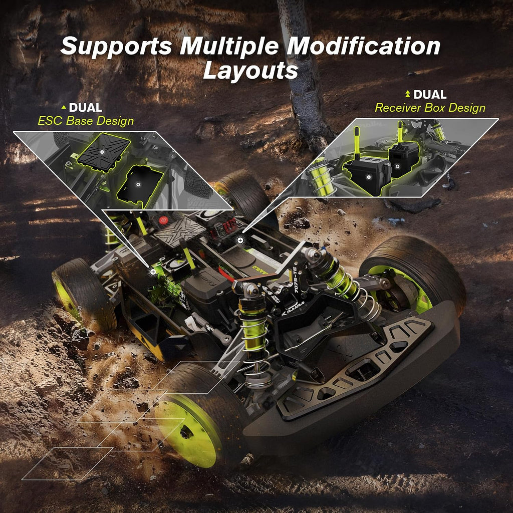 1/10 Brushless RC Cars, 50 MPH Rally Car, 4WD, Waterproof, 8+ Ages | 45A Waterproof ESC, 11KG Micro Servo, 2852