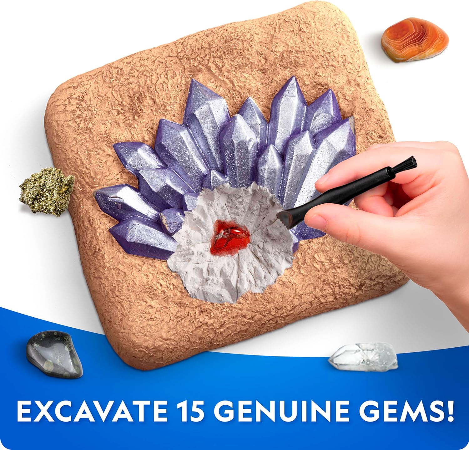 National Geographic Geology Kit with Crystals, Gem Dig, & Rock Collection | Rock Collection Box, Crystal Growing