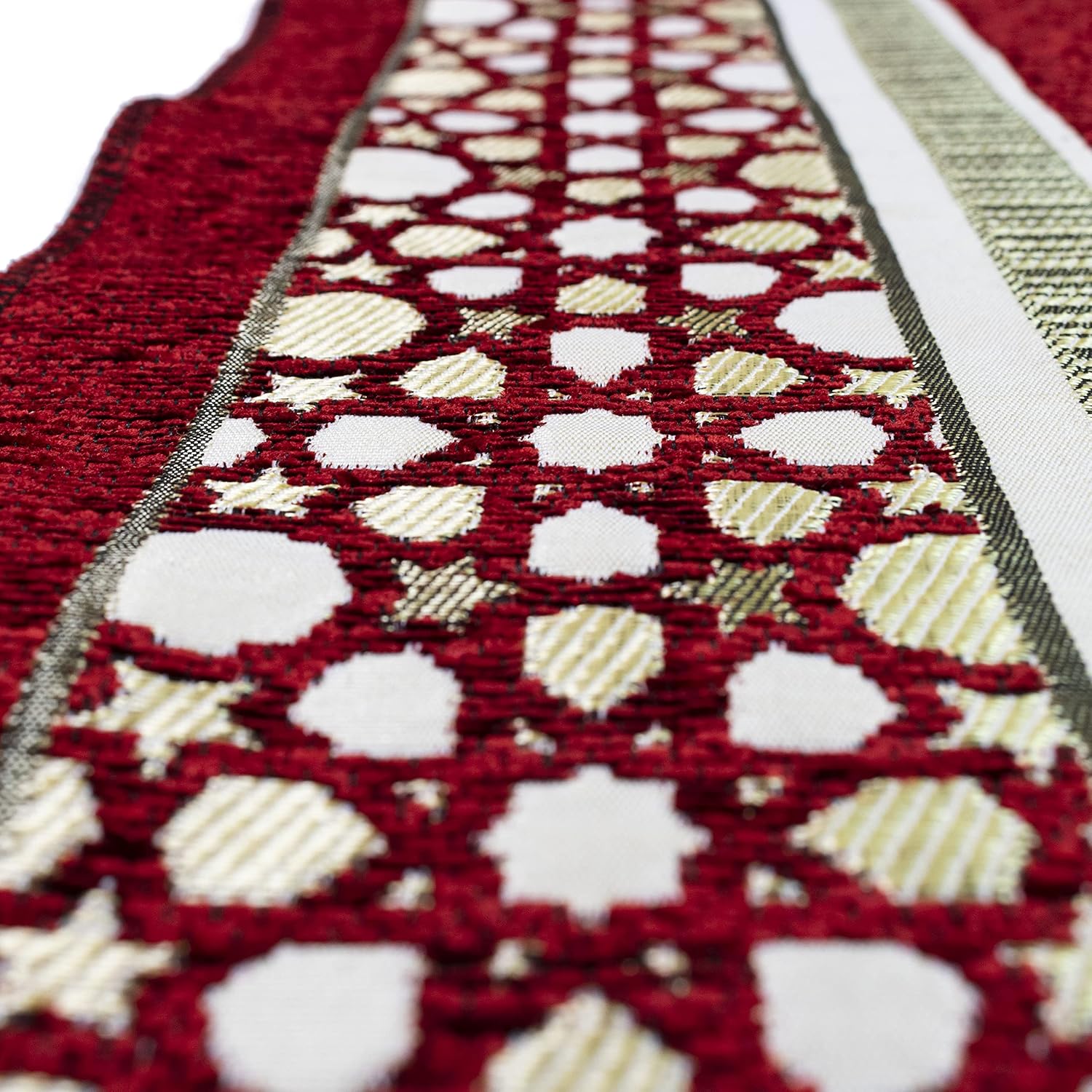 Turkish Islamic Prayer Mat - Thin Woven Chenille Sajjadah - Intricate Praying Rug Ramadan Eid Gift - Traditional