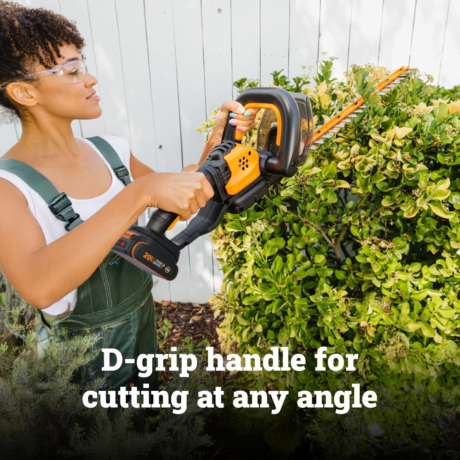 Cordless Hedge Trimmer, 20V 22" Bush Trimmer, WG261.9 | Battery & Charger Not Included; dual-action blades;