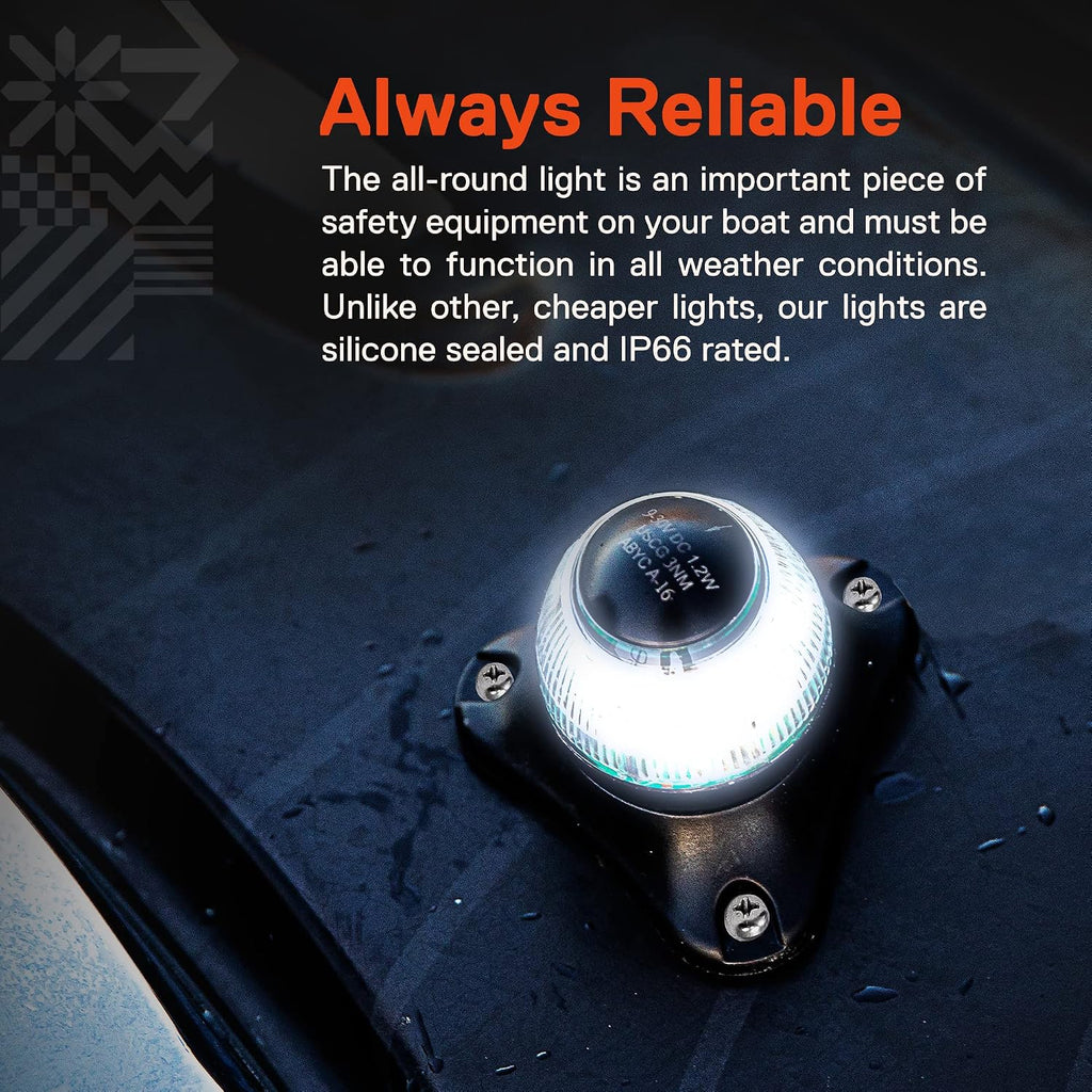 TRUE MODS White Anchor All-Round LED Marine Boat Navigation Light