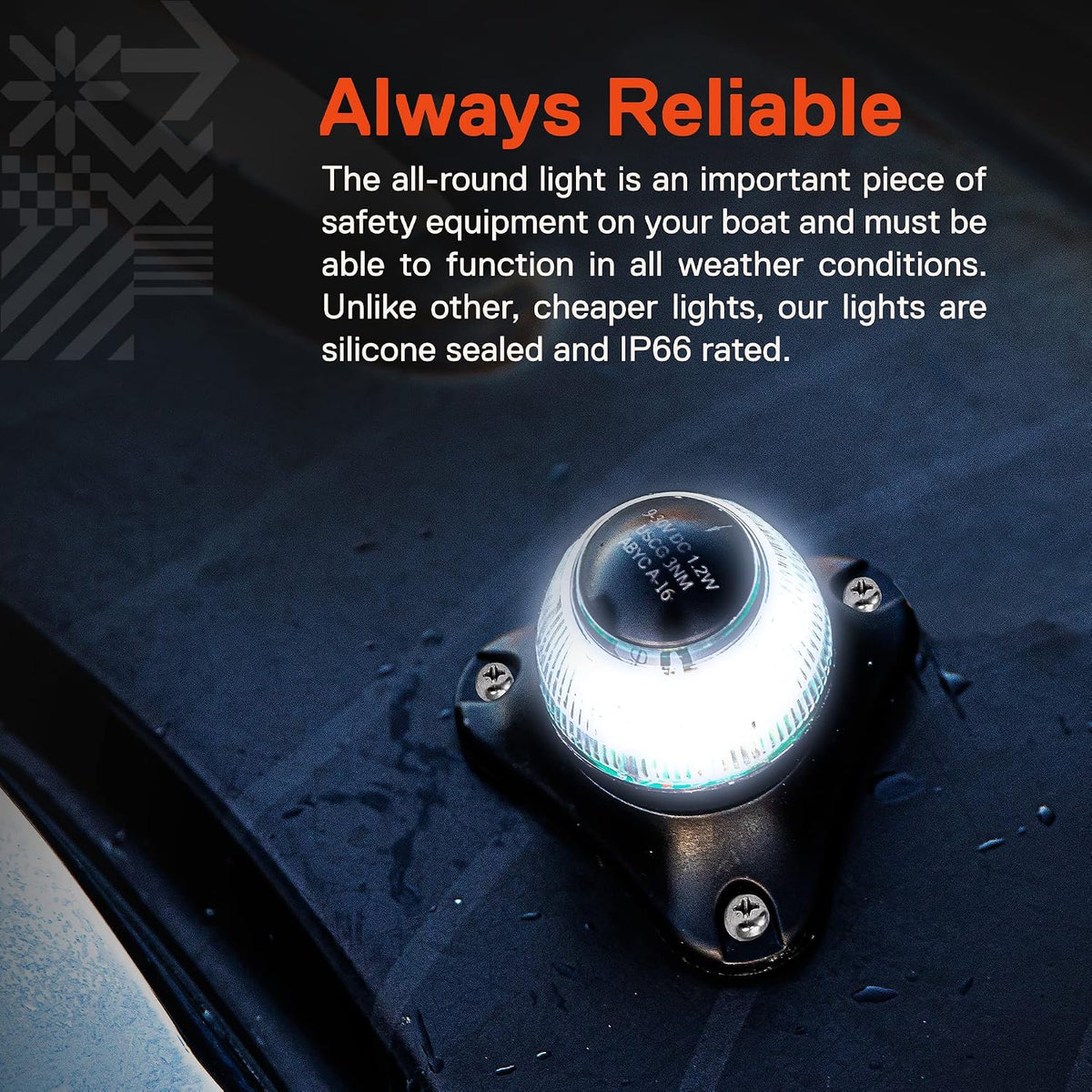 TRUE MODS White Anchor All-Round LED Marine Boat Navigation Light