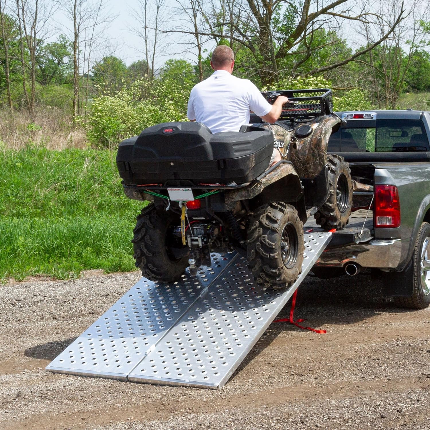 ATV Ramp for Pickup Truck, 6' x 44", 1,500 lb, Black Widow