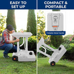Portable Hand Washing Station, 100+ Hand Washes, Hands-Free Foot Pump, Soap Dispenser, and Drain Hose, Ideal for