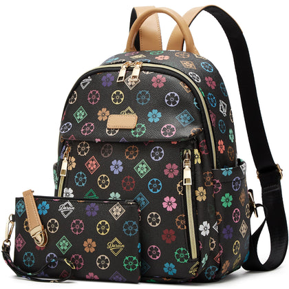 Mini Backpack for Women, Small Casual Backpacks Daily Travel Bag 2pcs