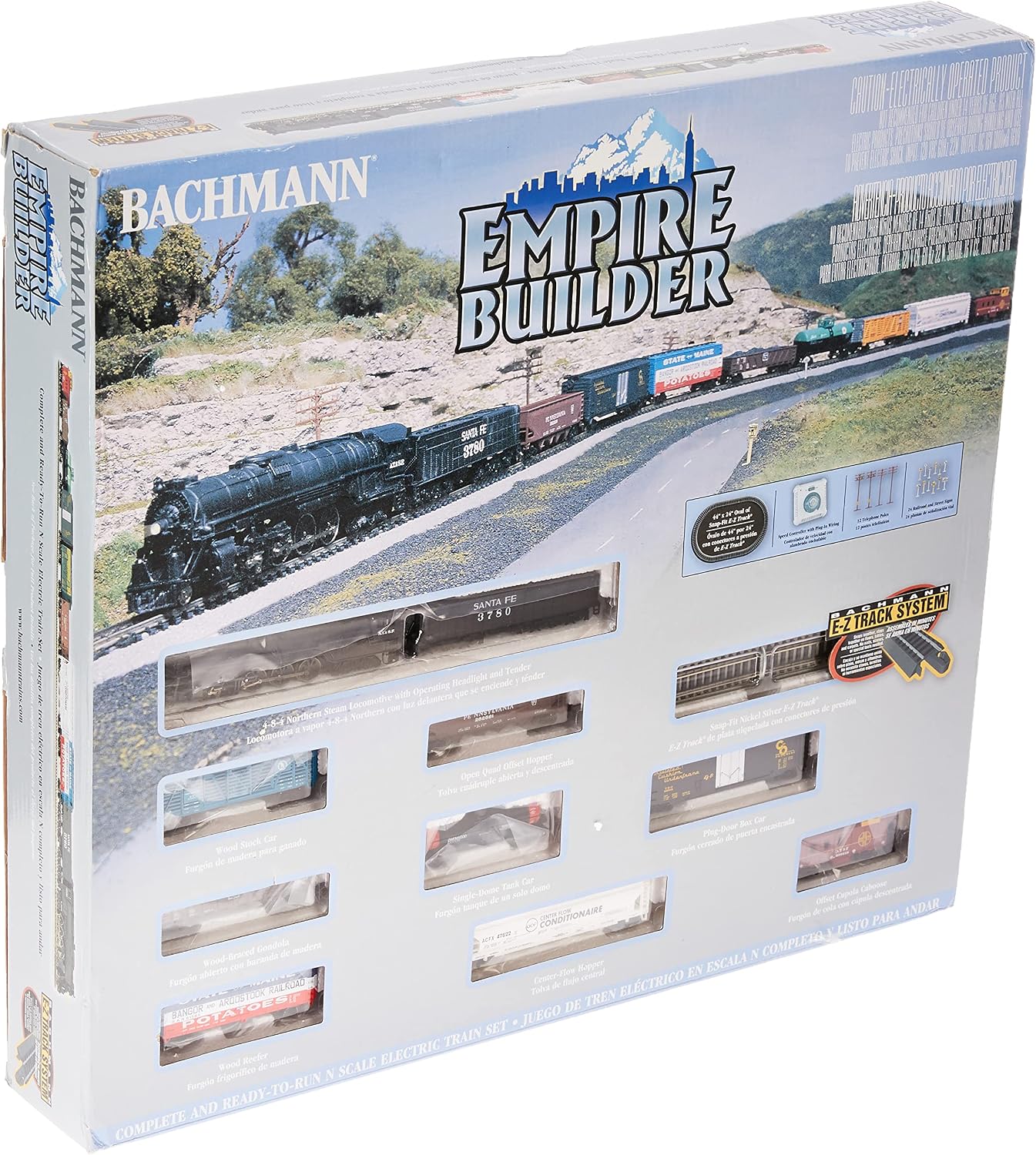 Trains Empire Builder Ready to Run 68 Piece Electric Train N Scale