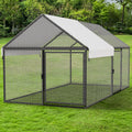 Metal Chicken Coop 79"x40"x40", Portable Chicken Run with Cover