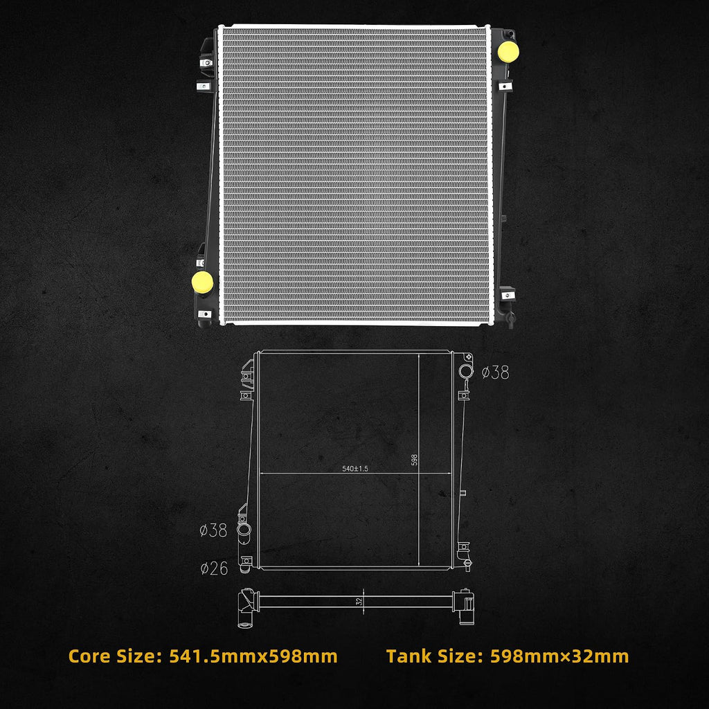 DWVO Complete Radiator Compatible with 2002-2006 Ford Explorer
