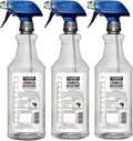 Chemically Resistant Professional Empty Spray Bottles, 32oz (3-Pack)