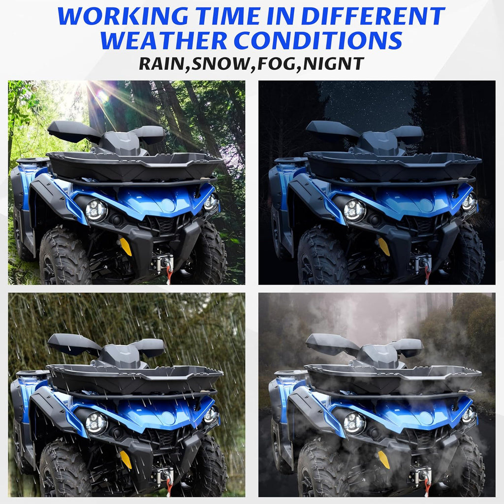 SAUTVS Headlight for Can-Am Outlander 450 500 570 2015-2024, LED Front Lamp