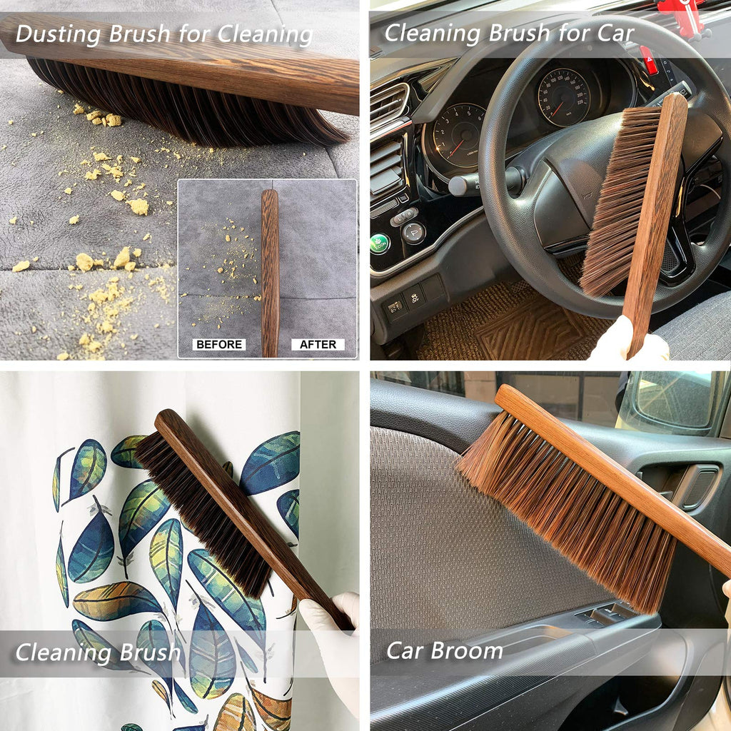 Hand Broom Cleaning Brushes-Soft Bristles Dusting Brush for Cleaning