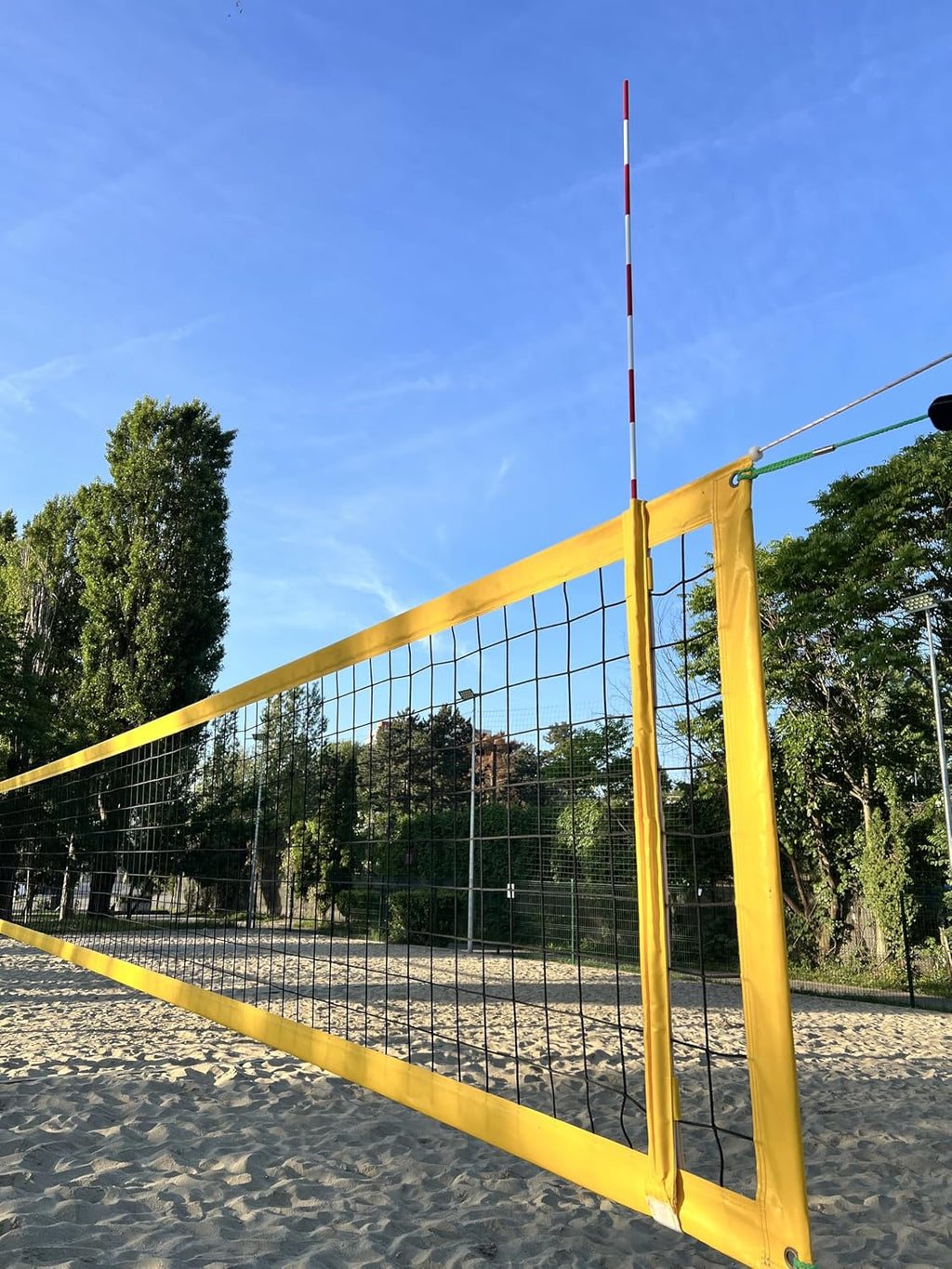 Volleyball Antenna Set with Fiberglass Poles and Sleeves for Indoor and Beach Volleyball net