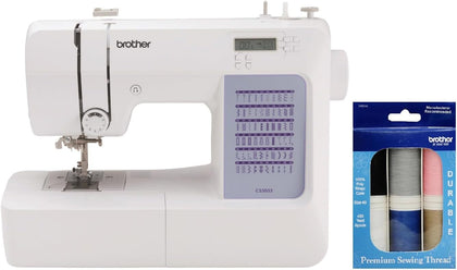 CS5055 Computerized Sewing Machine, 60 Built-in Stitches, LCD Display, 7 Included Feet and 6-Piece Premium Sewing