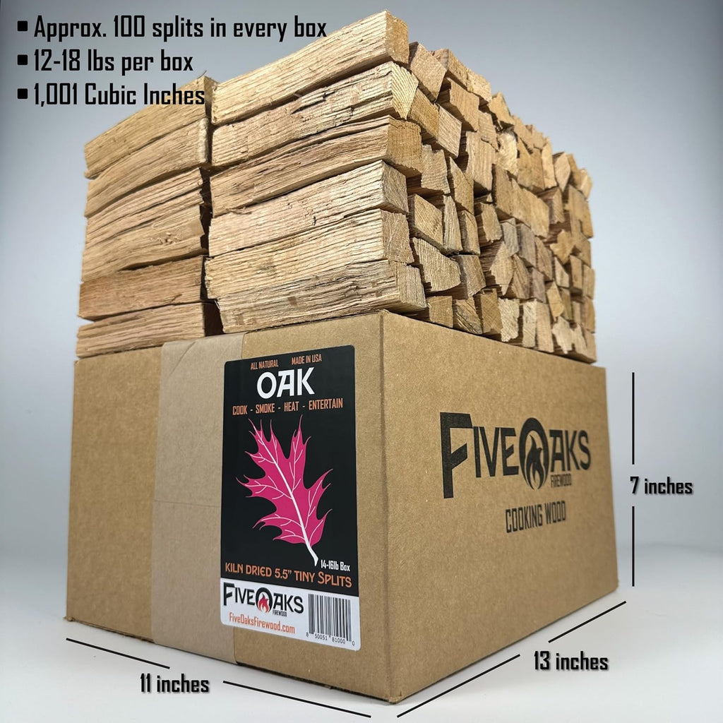 Kiln Dried Oak Pizza Oven Wood, Mini 5 Inch Cooking Wood for Ooni, Gozney, Bertello Pizza Ovens, Solo Stove & More