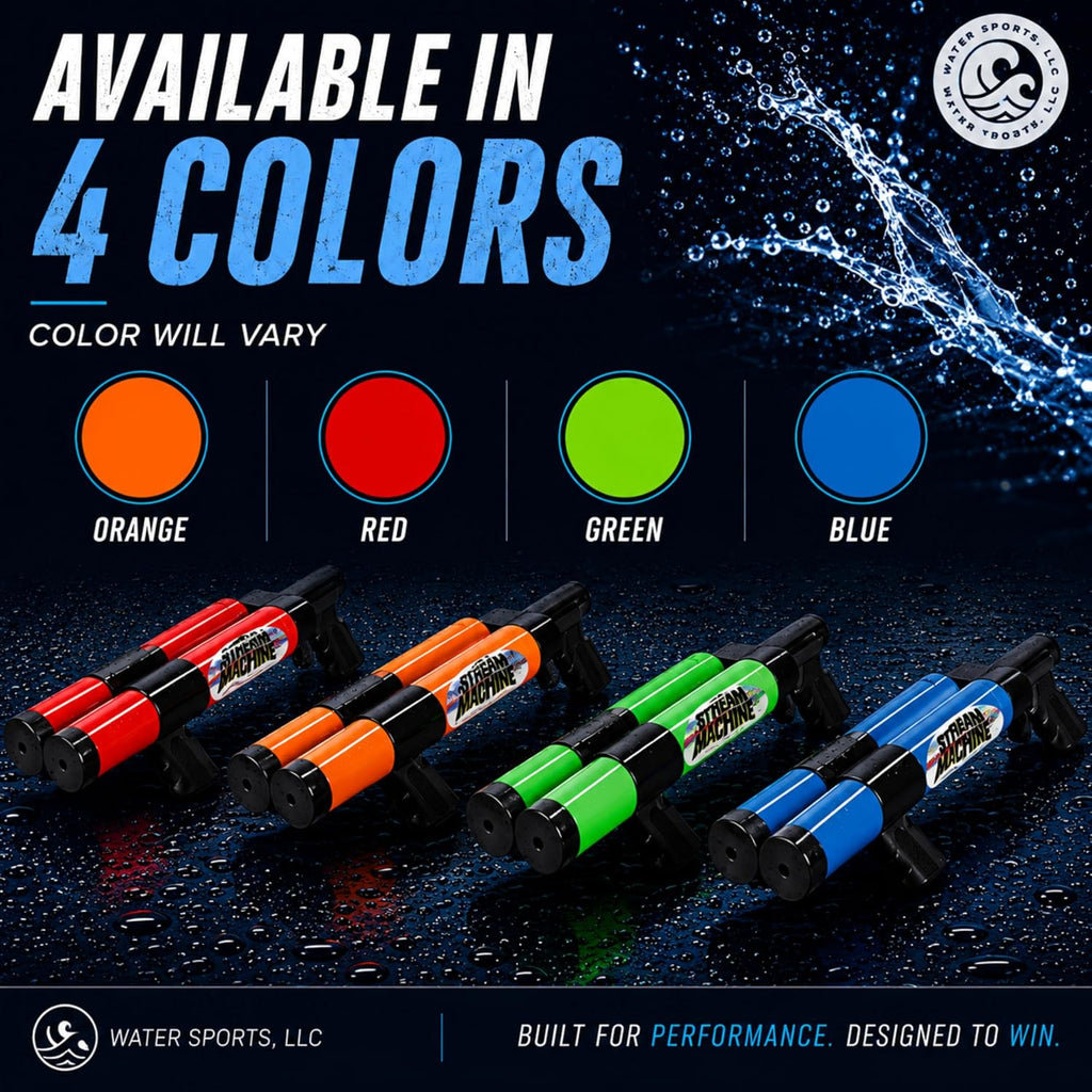 DB-1200 Pack of 2, Double Barrel Long Range Water Launcher | Color Will Vary, Water Gun, Pool Toy, Outdoor Game