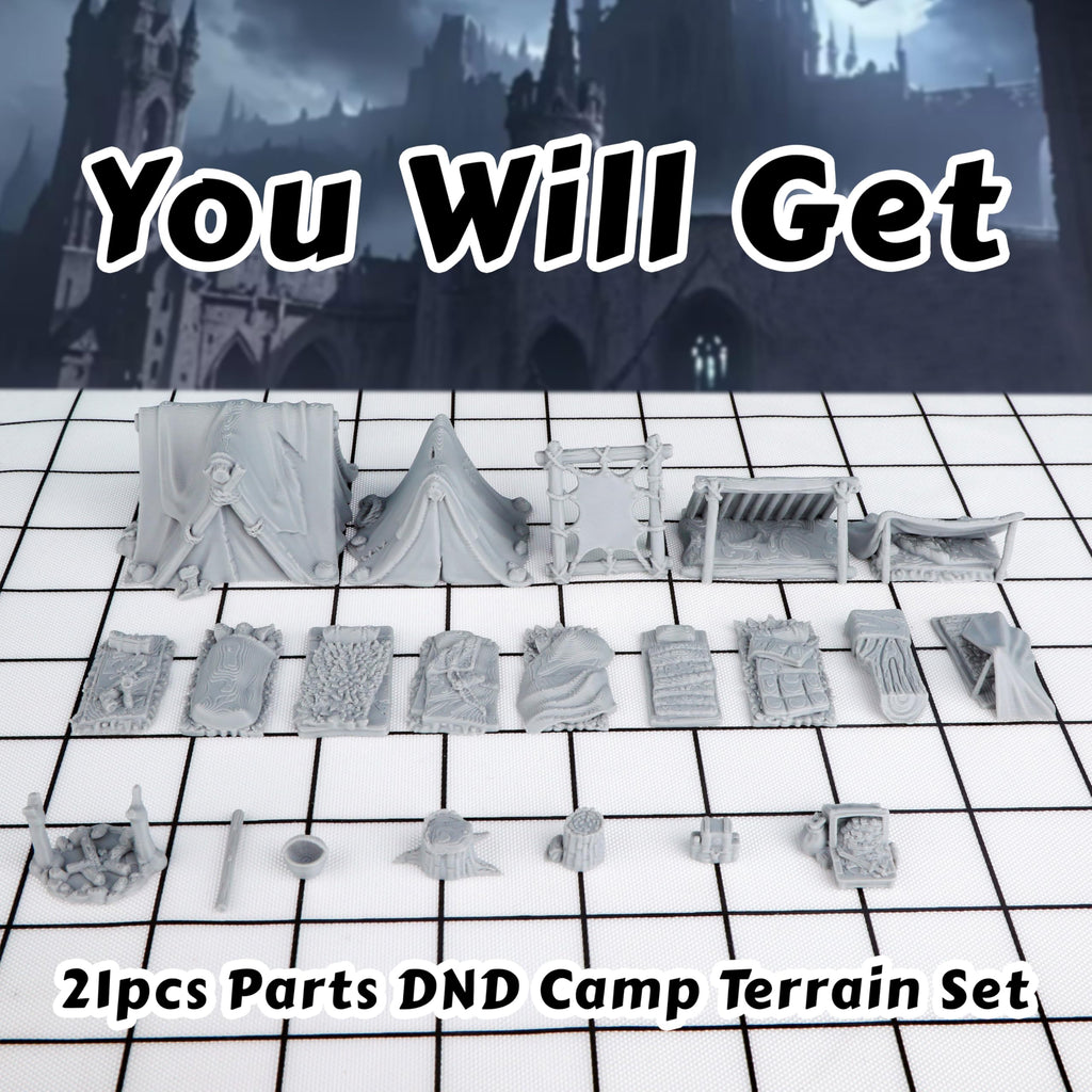 RPG Camp Terrain Set, Fantasy Scenery