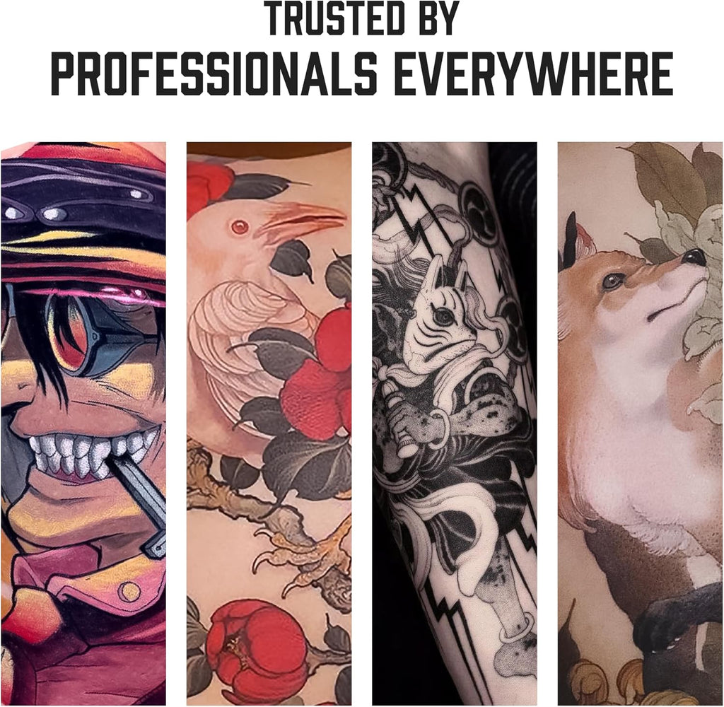 Outlining Black Tattoo Ink - Professional Tattoo Ink & Tattoo Supplies for Outlining & Shading - Skin-Safe Permanent
