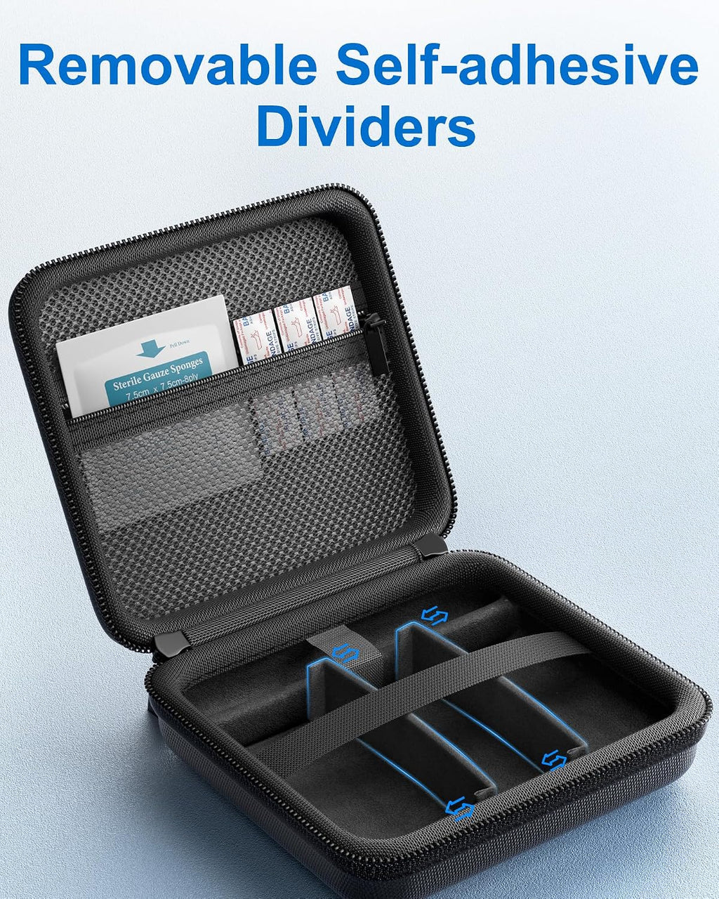 Diabetes Travel Case, Blood Sugar Test Kit Organizer -Black