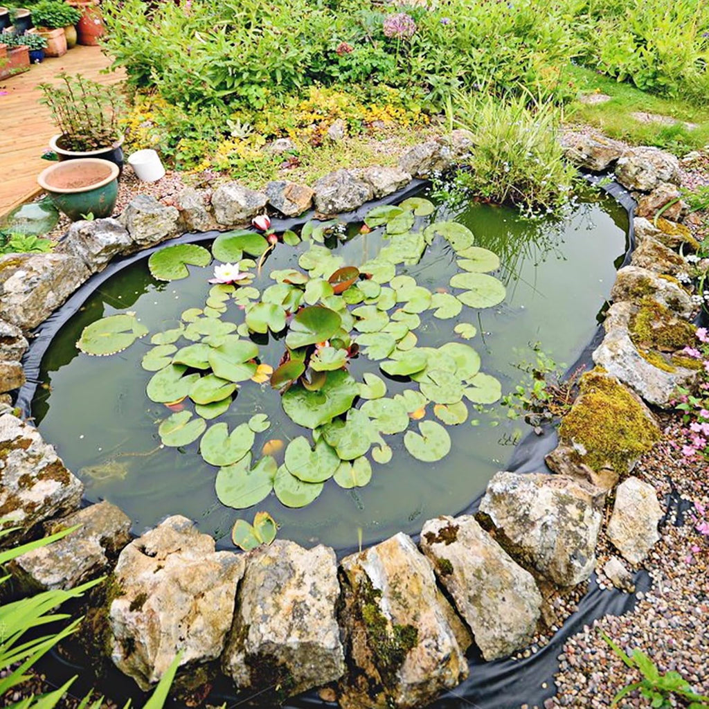 10 x 10 FT Pond Liner, 20 Mil HDPE Pond Liners for Outdoor Ponds