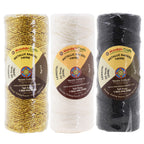Black White Gold Gift String, Metallic Baker's Twine